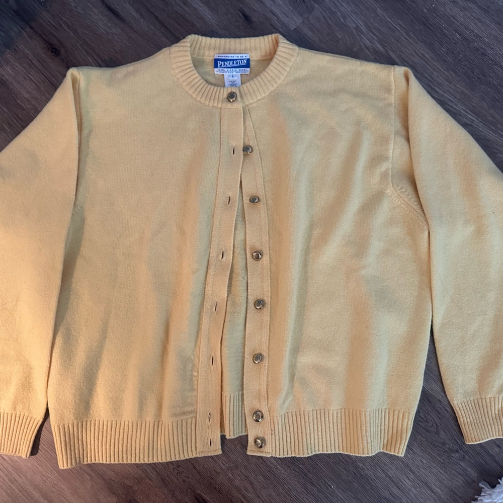 Pendleton Cream Wool Cardigan